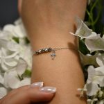 Βραχιόλι ασημένιο 925 με σταυρό και πέτρες