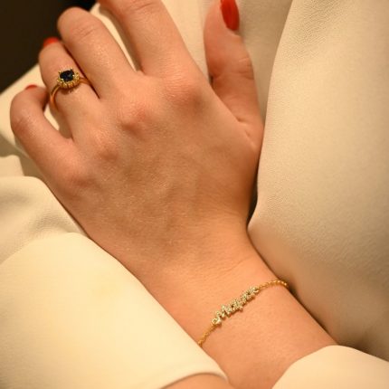 Βραχιόλι ασημένιο Μαμά με πέτρες