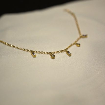 Βραχιόλι ασημένιο με κρεμαστές πέτρες