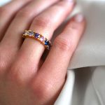 Δαχτυλίδι multicolour ασημένιο 925 επιχρυσωμένο